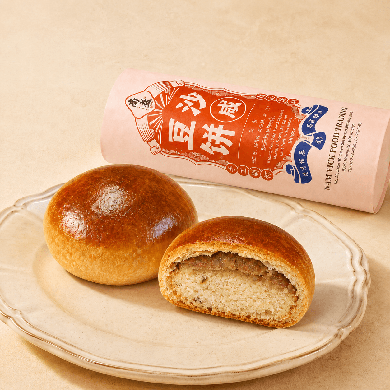 香叶豆沙饼